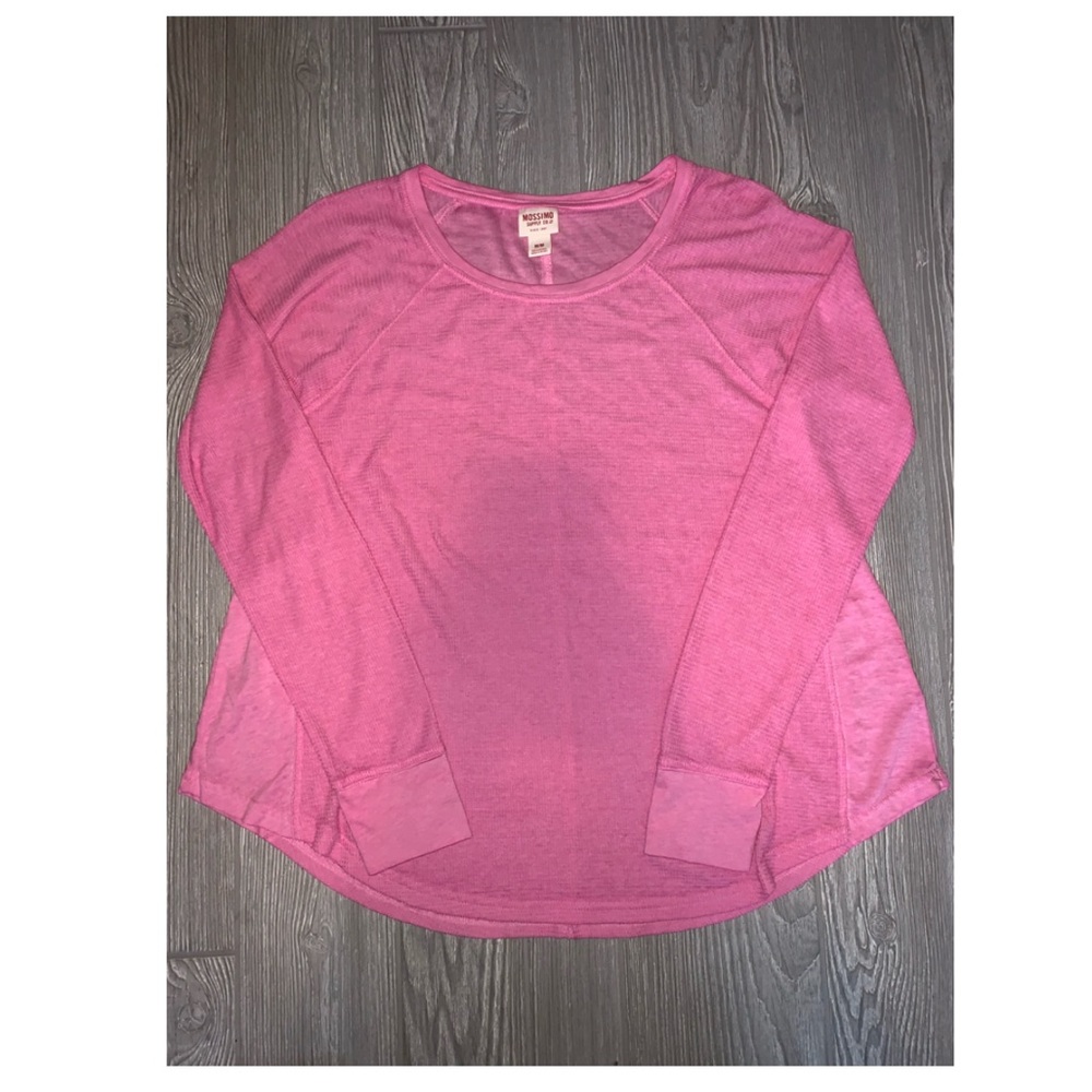 Long-Sleeve Waffle-Knit Shirt